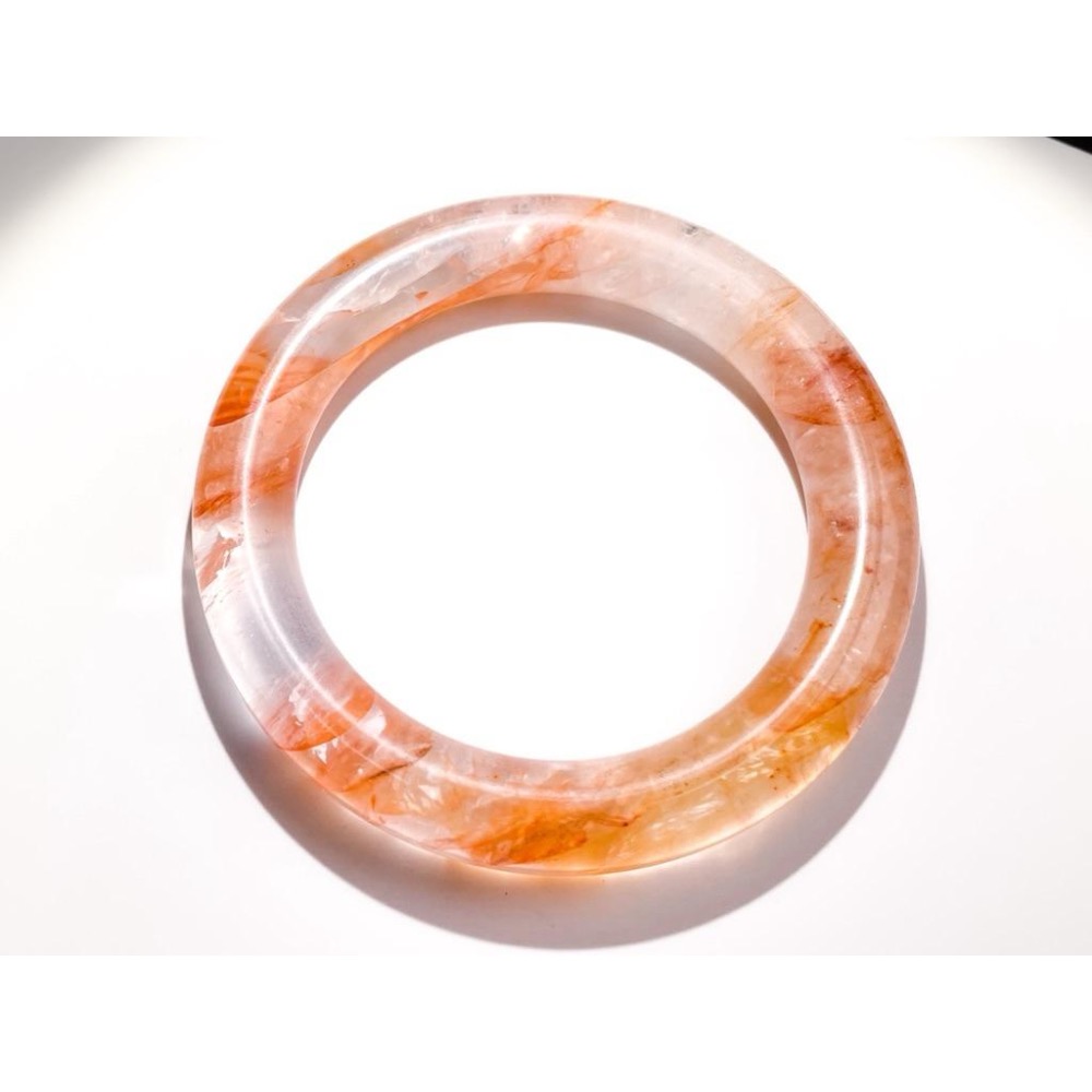 【羊角樹工作室】小圈口紅膠花水晶鐲 內徑49mm-細節圖5