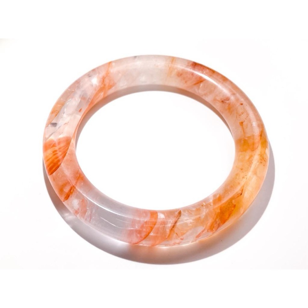 【羊角樹工作室】小圈口紅膠花水晶鐲 內徑49mm-細節圖6