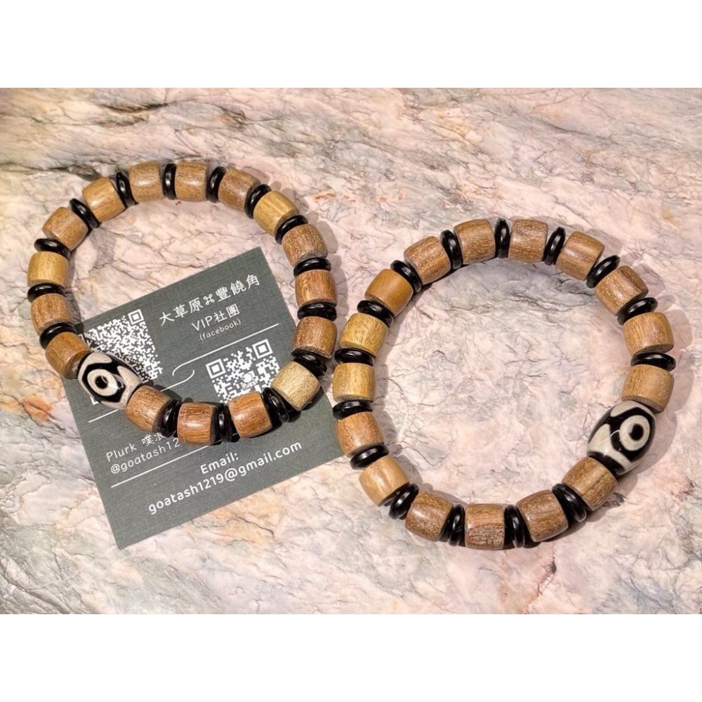 【羊角樹工作室】綠檀木天珠手串 癒創木-細節圖5