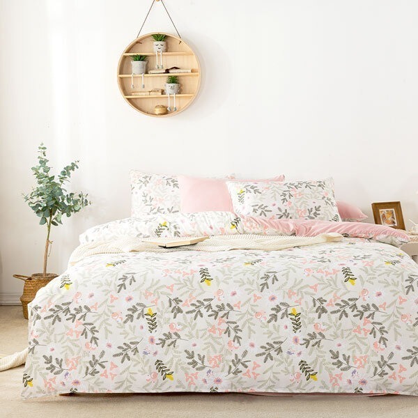 【DUYAN 竹漾】 舒柔棉 單人/雙人/加大 床包涼被三件組 / 唯莓戀語-細節圖2