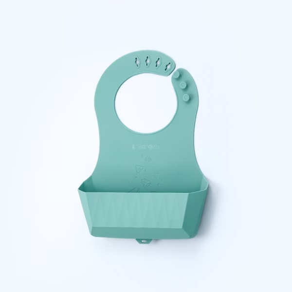 【2angels】矽膠鑽石圍兜－夏葉 / 薰衣草 / 拿鐵-規格圖3