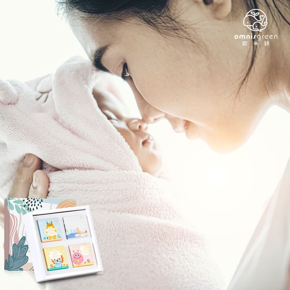 【歐米綠】新手媽媽探視禮4入禮盒 (無香沐浴+無香髮皂+無香家事皂+乳油木)-細節圖2