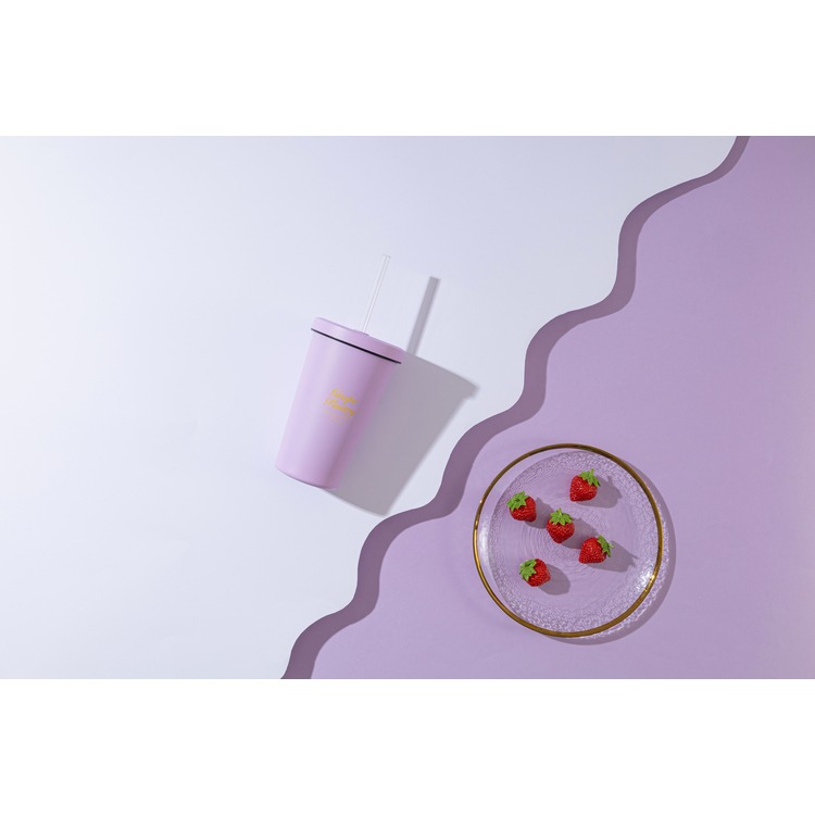 【Oolab】二代-冰淇淋系列陶瓷易潔層吸管杯550ml(6款)  + 冰淇淋輕量撞色防潑水提袋 (任選)-規格圖3
