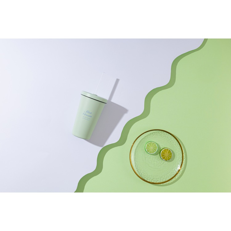 【Oolab】二代-冰淇淋系列陶瓷易潔層吸管杯550ml(6款)  + 冰淇淋輕量撞色防潑水提袋 (任選)-規格圖3