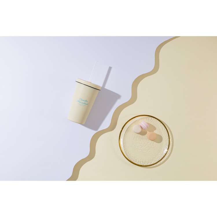 【Oolab】二代-冰淇淋系列陶瓷易潔層吸管杯550ml(6款)  + 冰淇淋輕量撞色防潑水提袋 (任選)-規格圖3