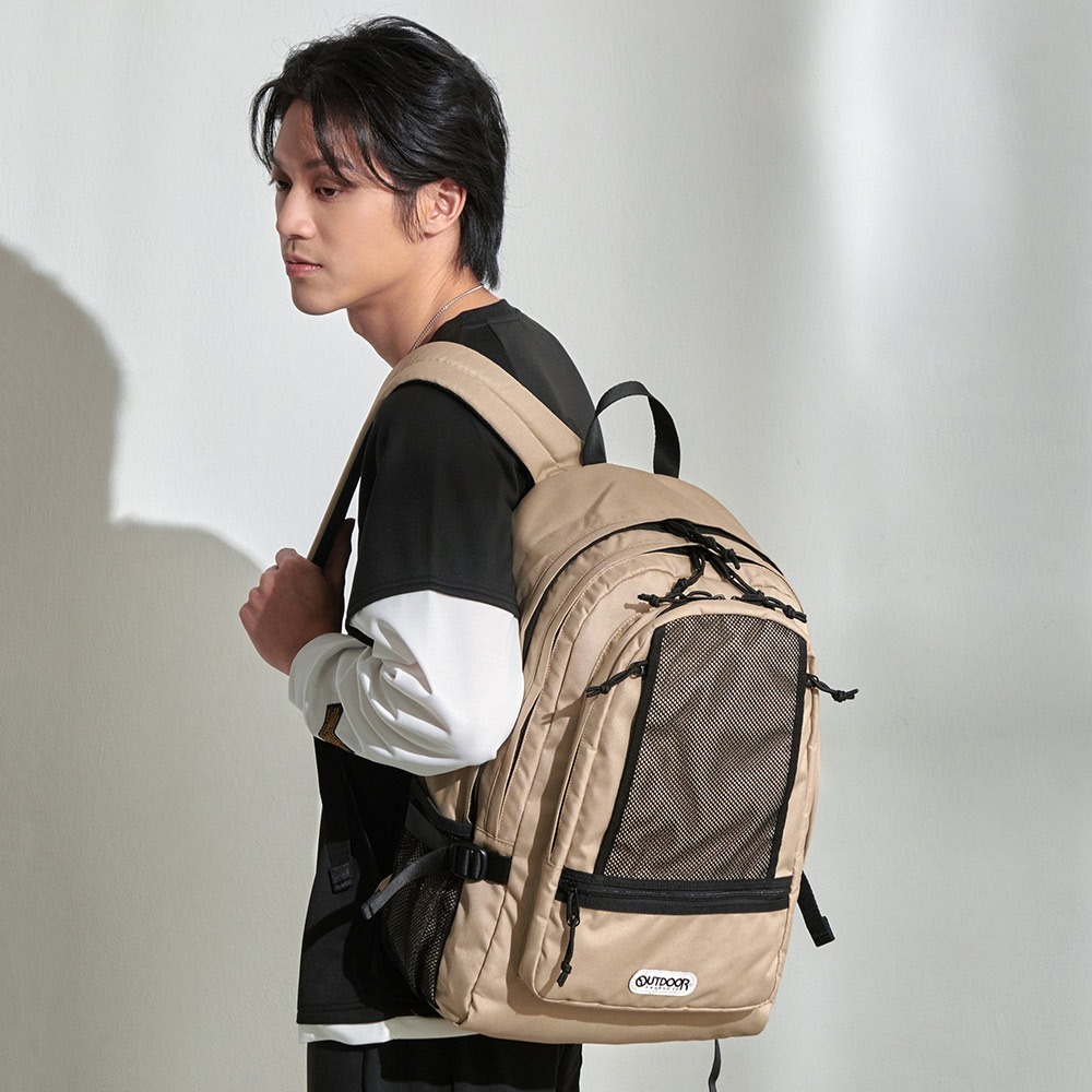 【BAG TO YOU-OUTDOOR】風格前線-15.6吋電腦後背包-淺褐色 4FOD243115BE-細節圖5