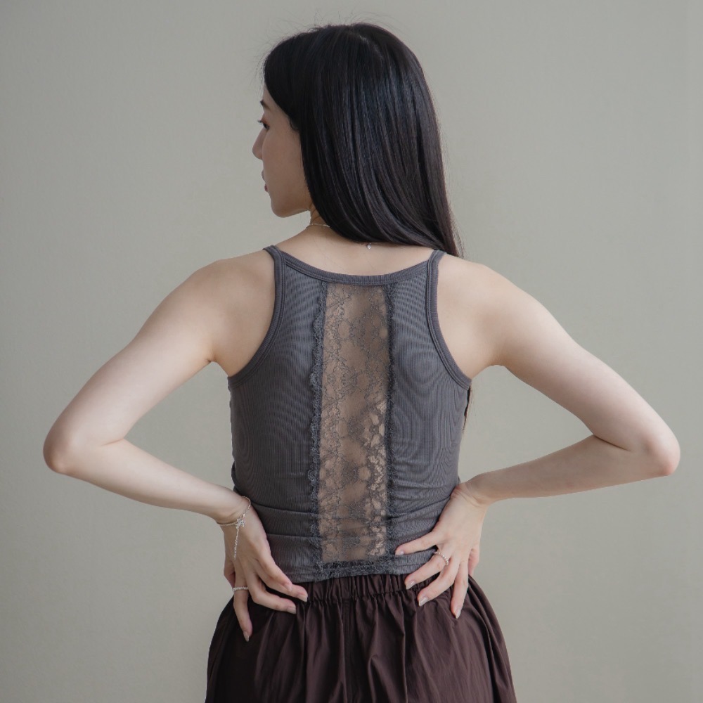 【CT MOON】蕾絲美背涼感Bra top-細節圖4