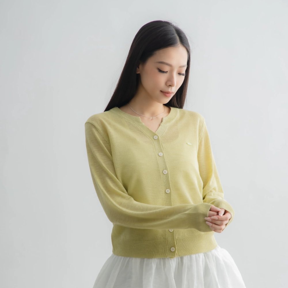 【CT MOON】鬆弛感亞麻透膚開衫-細節圖3