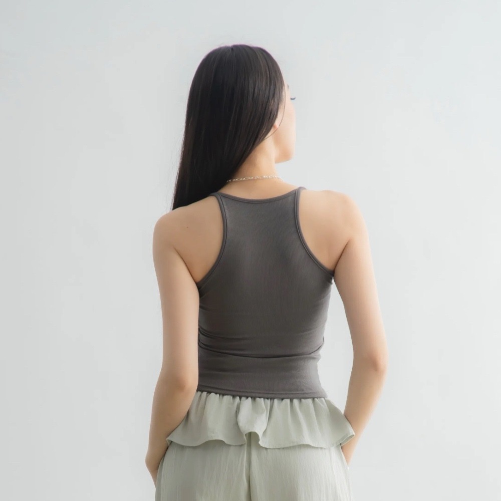 【CT MOON】夏日神器削肩V領涼感Bra top-細節圖3