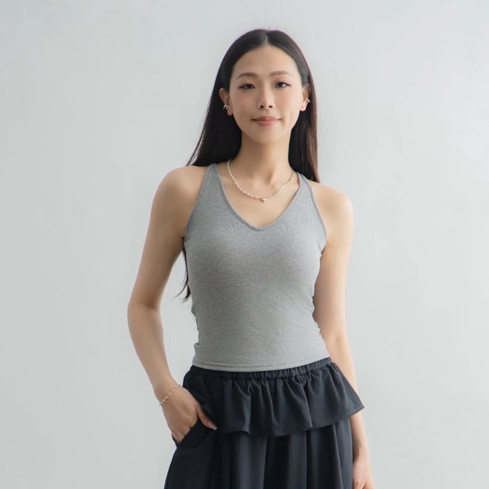 【CT MOON】夏日神器削肩V領涼感Bra top-細節圖9