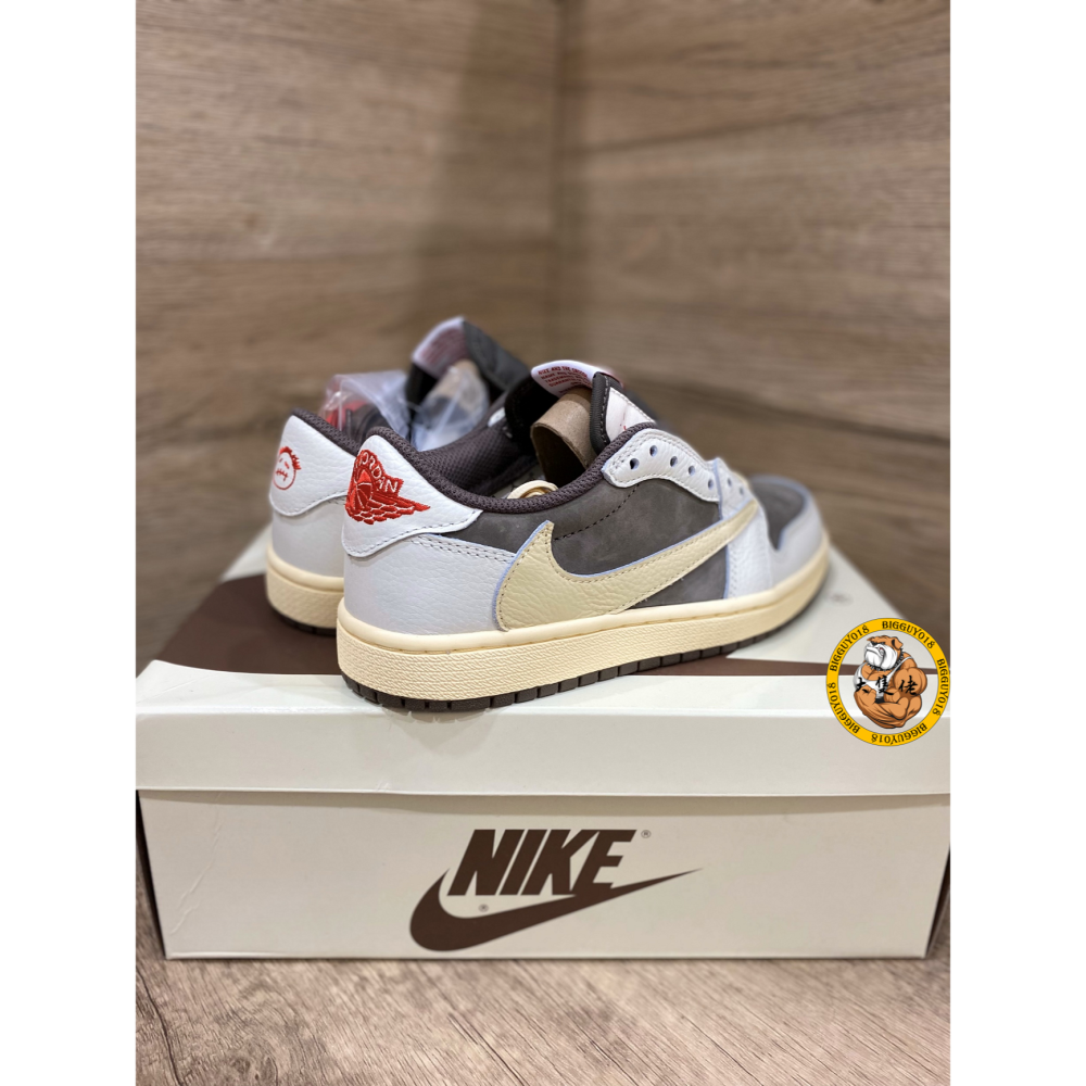 【大隻佬】AIR JORDAN 1 x Travis Scott Mocha 摩卡 倒勾 麂皮 DM7866-162-細節圖3