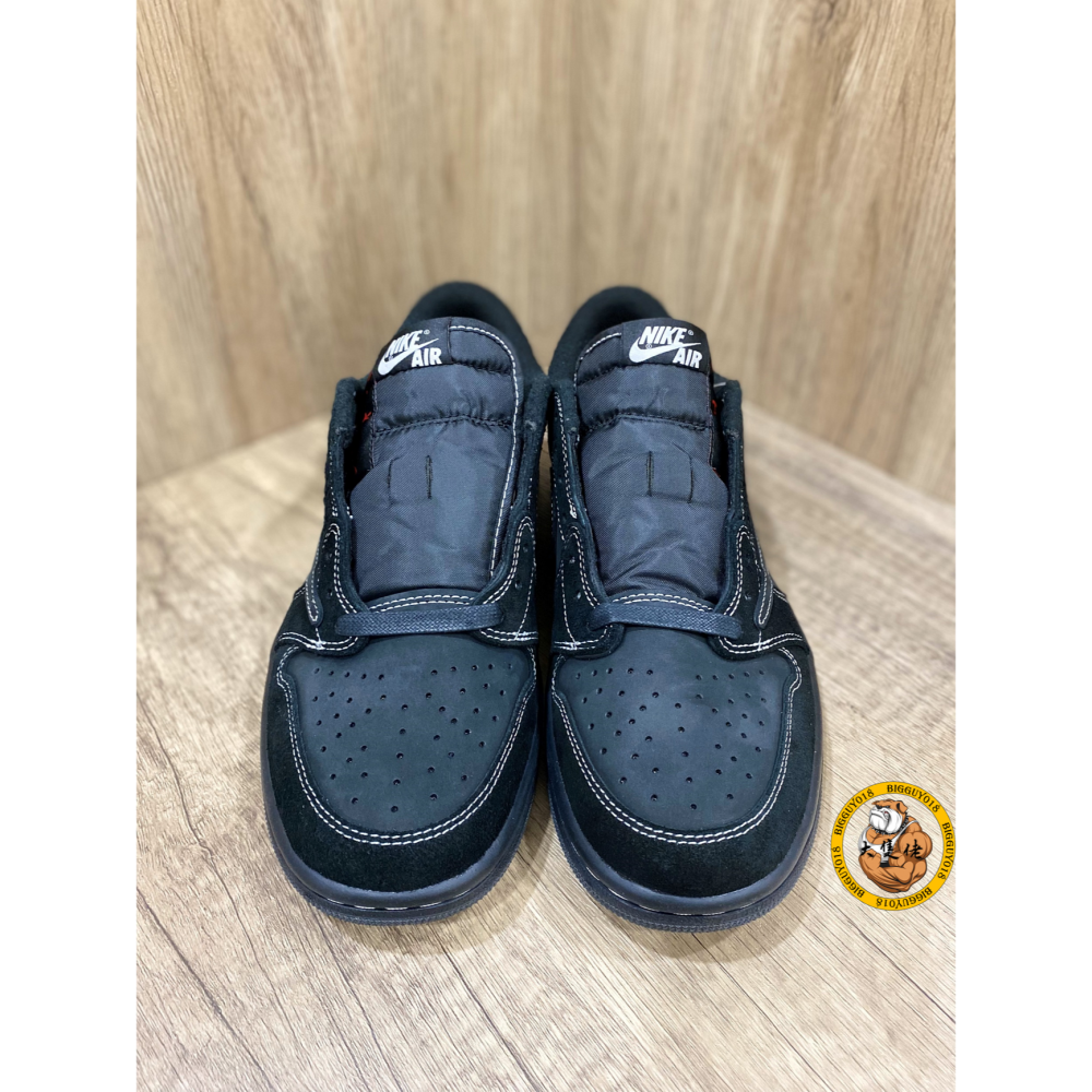 【大隻佬】AIR JORDAN 1 LOW x Travis Scott 黑魂 麂皮 倒勾 聯名 DM7866-001-細節圖2