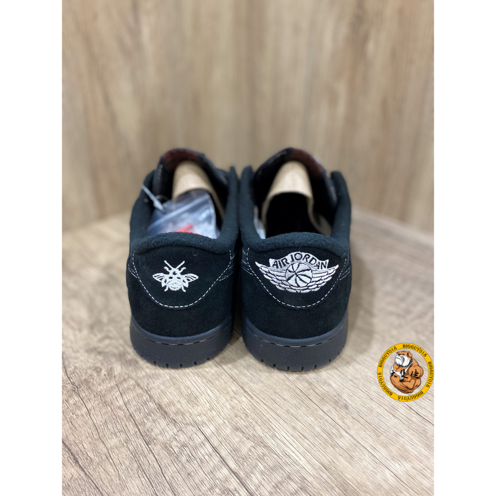 【大隻佬】AIR JORDAN 1 LOW x Travis Scott 黑魂 麂皮 倒勾 聯名 DM7866-001-細節圖4