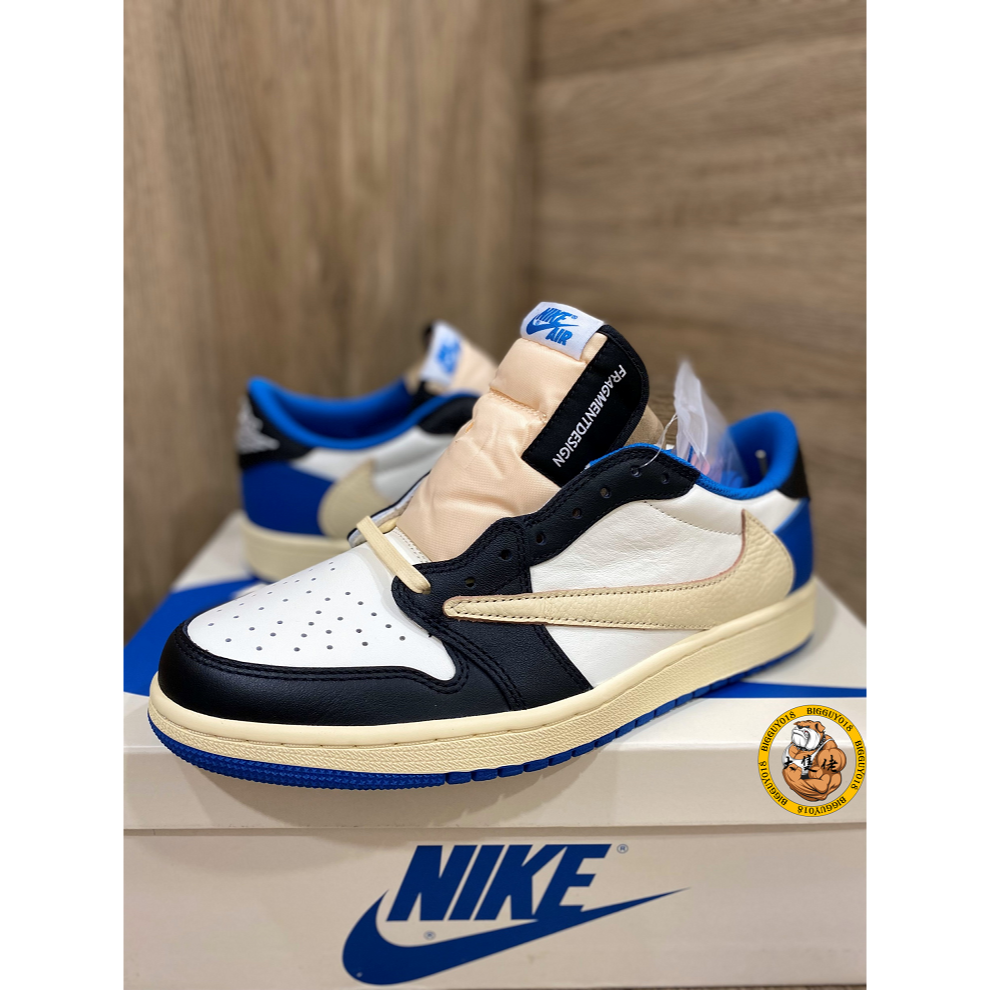 【大隻佬】Jordan 1 x Travis Scott x Frangment 白藍 倒勾 dm7866-140-細節圖5