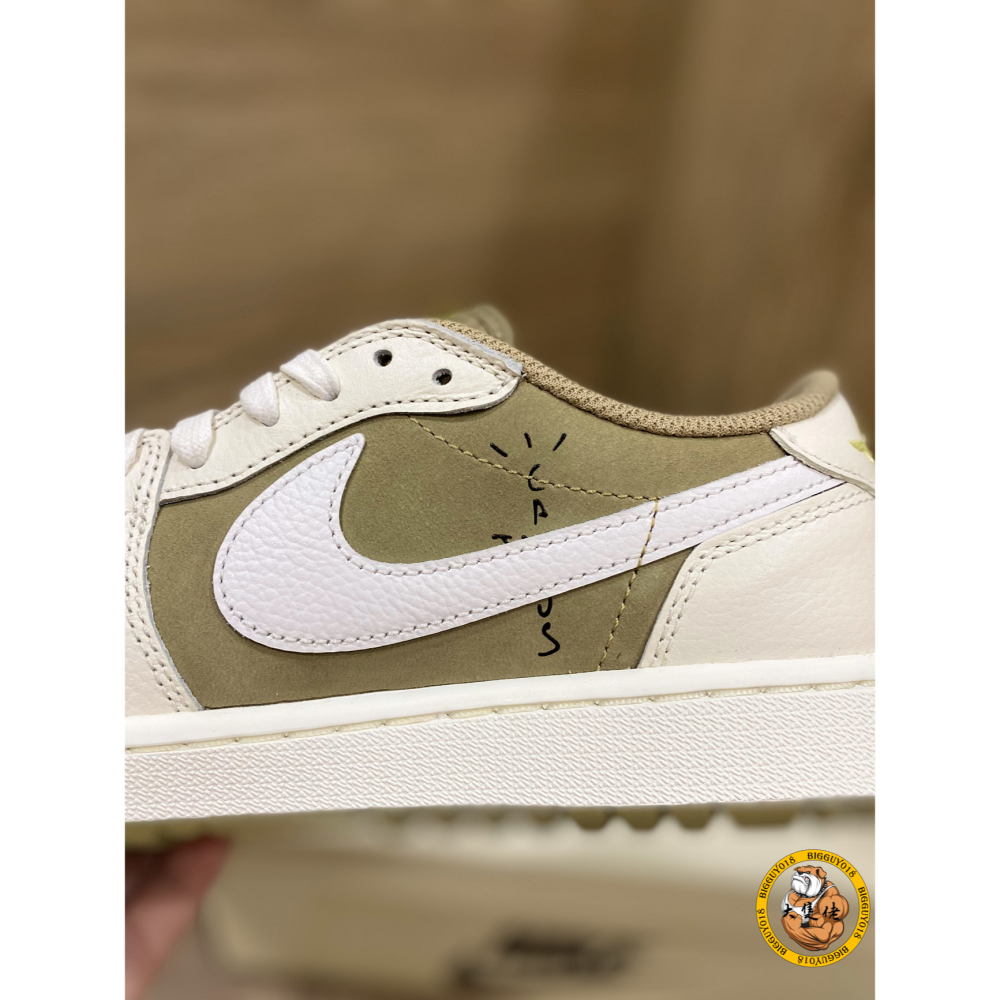 【大隻佬】Air Jordan 1 x Travis Scott Golf 倒勾 麂皮 高爾夫 fz3124-200-細節圖5