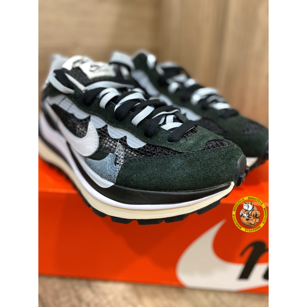 【大隻佬】Nike x Sacai VaporWaffle Black 黑白 編織 麂皮 男女 CV1363-001-細節圖4