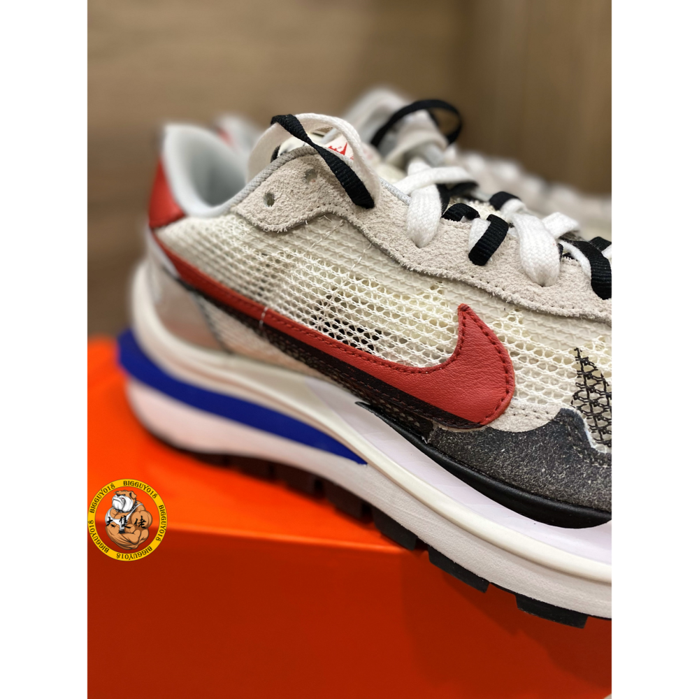 【大隻佬】Nike x Sacai VaporWaffle Sail 初代 編織 麂皮 解構 CV1363-100-細節圖6