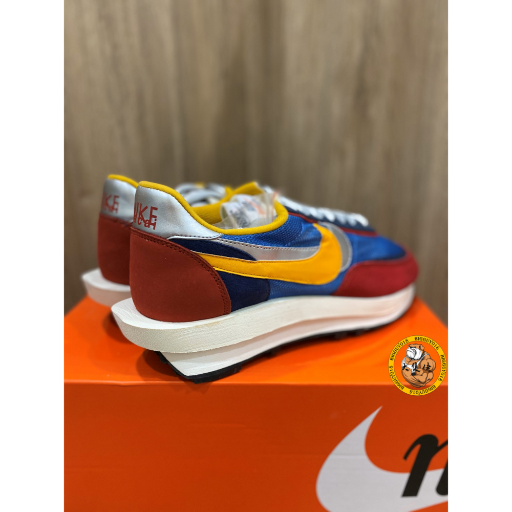 【大隻佬】Sacai x Nike LDWaffle 紅藍黃 初代 麂皮 解構 雙勾 男女 BV0073-400-細節圖2