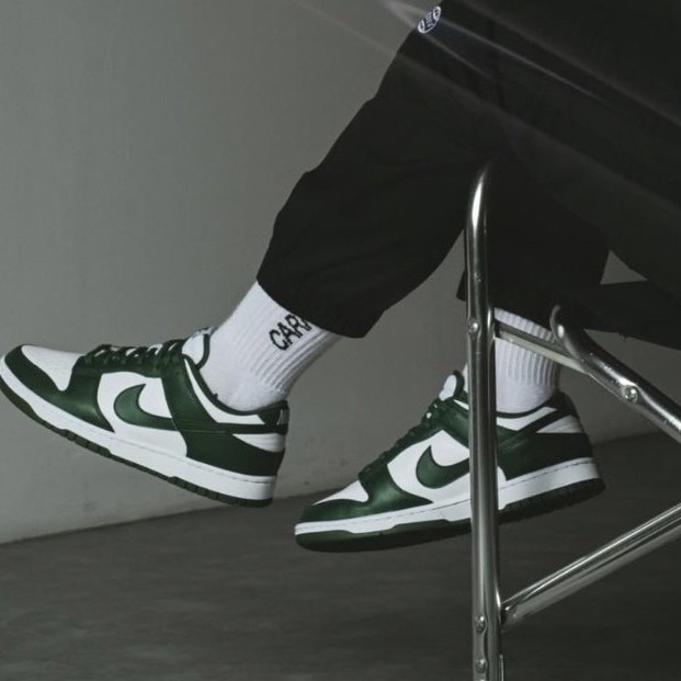 【大隻佬】Nike Dunk Low Team Green 綠白 滑板鞋 情侶鞋 男女 DD1391-101-細節圖7