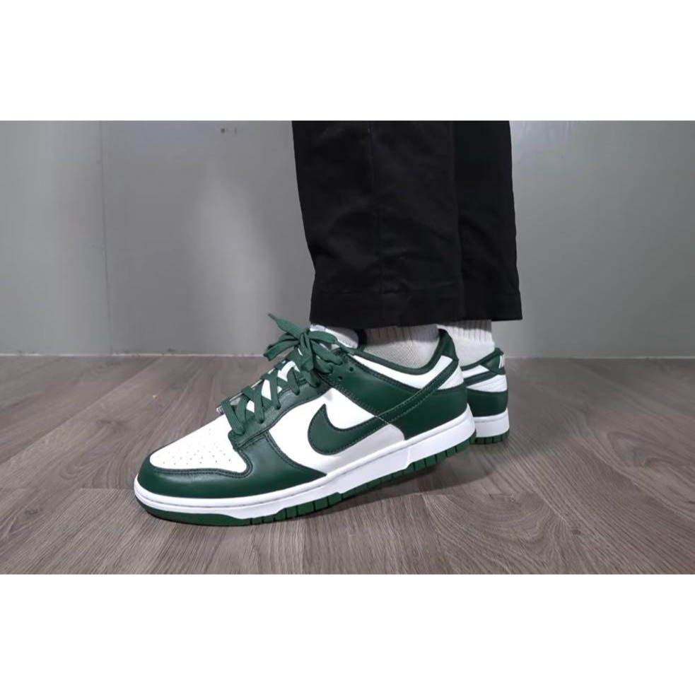 【大隻佬】Nike Dunk Low Team Green 綠白 滑板鞋 情侶鞋 男女 DD1391-101-細節圖9