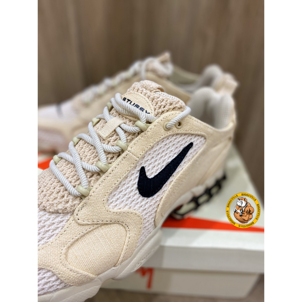 【大隻佬】Stussy x Nike Spiridon Caged 2 米色 麂皮 朴敘俊 CQ5486-200-細節圖5