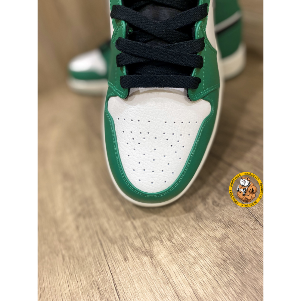 【大隻佬】Air Jordan 1 Mid AJ1 白綠 海尼根 綠腳趾 凱爾特人 男女 852542-301-細節圖7