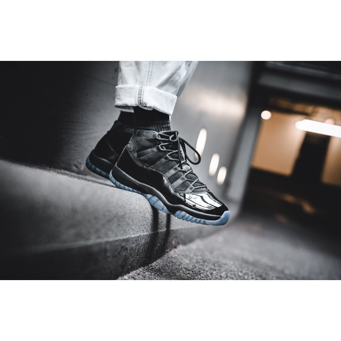 【大隻佬】AIR JORDAN 11 PROM NIGHT 黑 藍 漆皮 亮面 AJ11 11代 378037-005-細節圖9