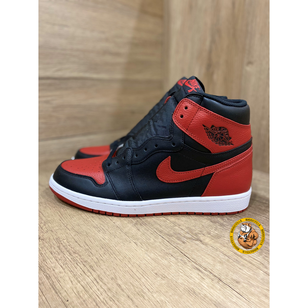 【大隻佬】JORDAN 1 RETRO HIGH OG BRED 黑紅 公牛 AJ1 荔枝皮 555088-001-細節圖3