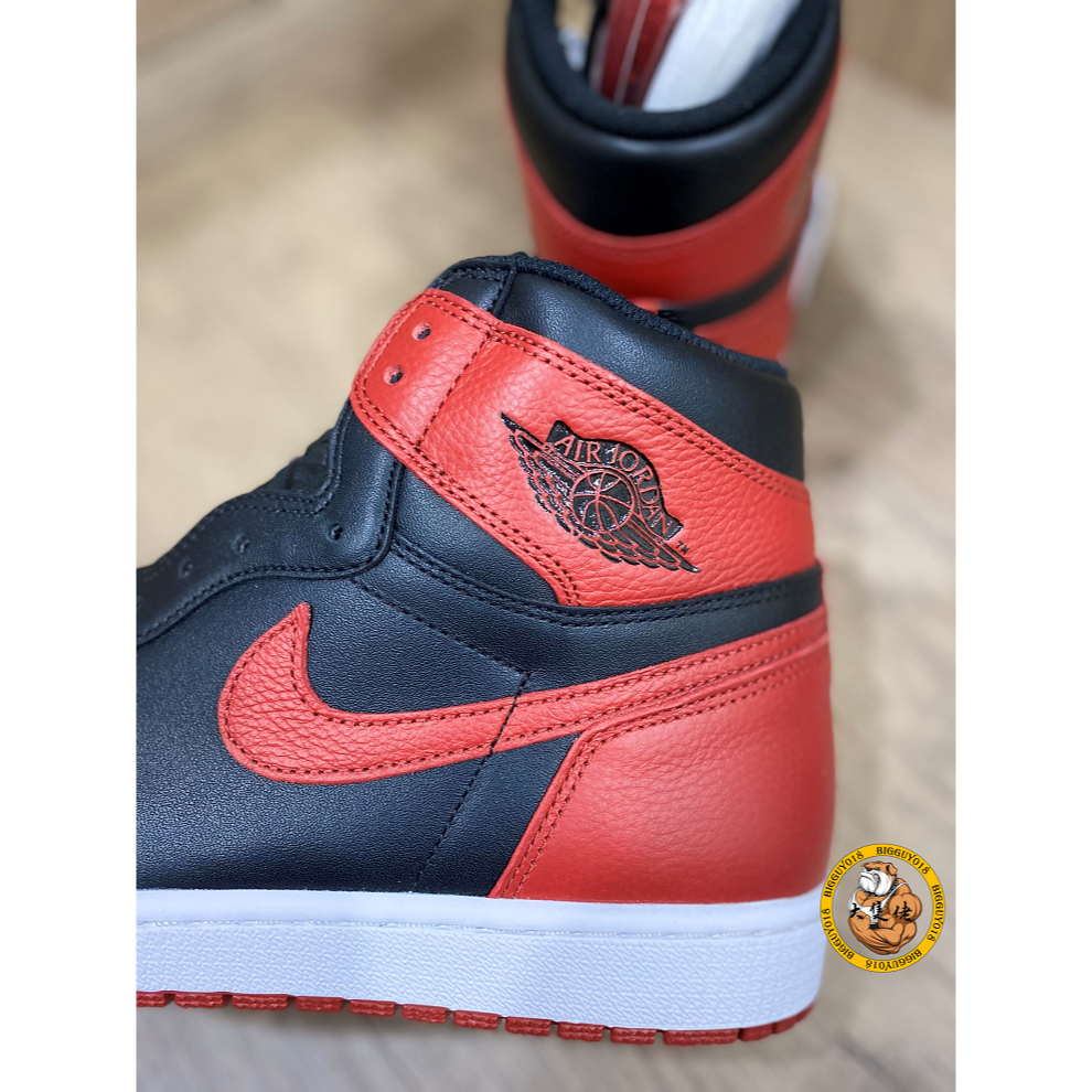 【大隻佬】JORDAN 1 RETRO HIGH OG BRED 黑紅 公牛 AJ1 荔枝皮 555088-001-細節圖6