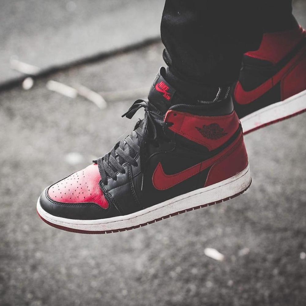 【大隻佬】JORDAN 1 RETRO HIGH OG BRED 黑紅 公牛 AJ1 荔枝皮 555088-001-細節圖9