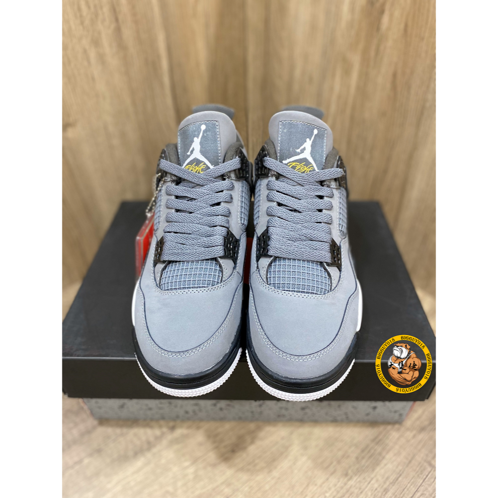 【大隻佬】Air Jordan 4 Retro 灰黑 灰老鼠 麂皮 男 308497-007-細節圖2