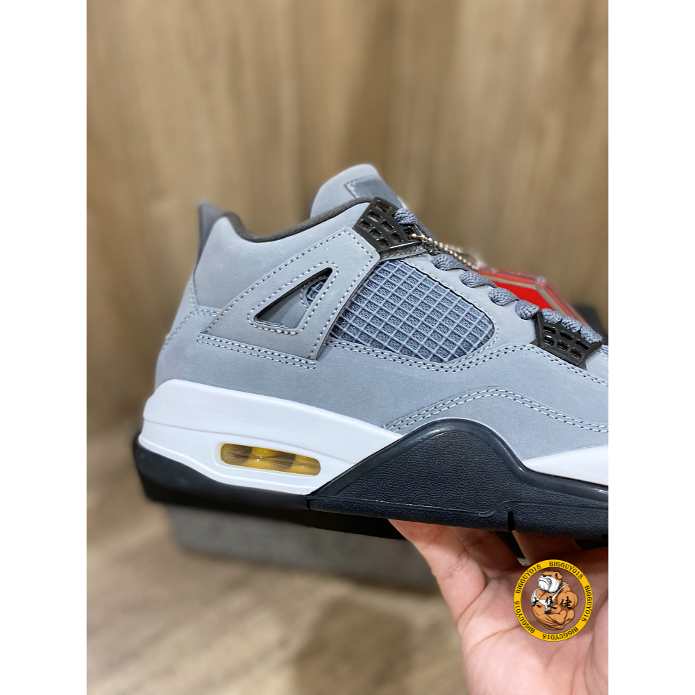 【大隻佬】Air Jordan 4 Retro 灰黑 灰老鼠 麂皮 男 308497-007-細節圖6