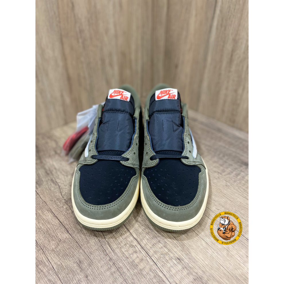 【大隻佬】Jordan 1 x TravisScott BlackOlive 黑橄欖 麂皮 倒勾 DM7866-002-細節圖2