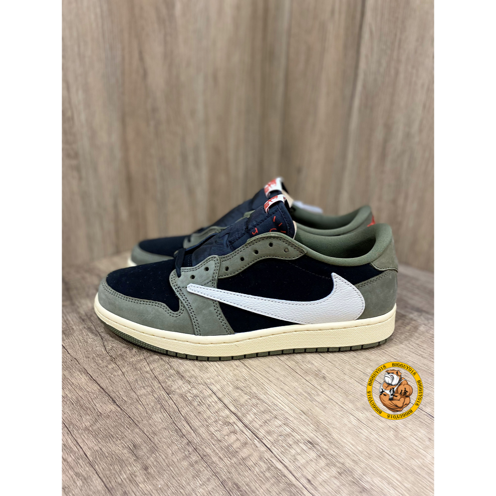 【大隻佬】Jordan 1 x TravisScott BlackOlive 黑橄欖 麂皮 倒勾 DM7866-002-細節圖3