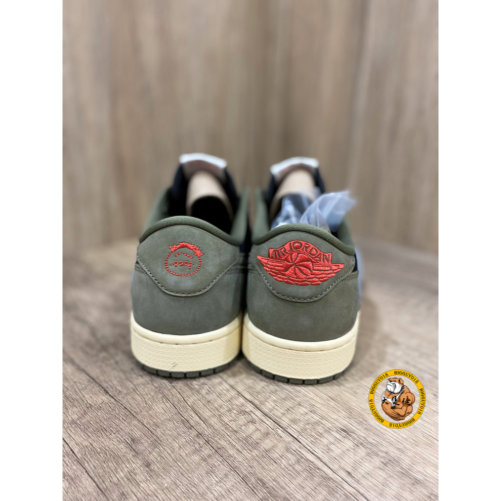 【大隻佬】Jordan 1 x TravisScott BlackOlive 黑橄欖 麂皮 倒勾 DM7866-002-細節圖5