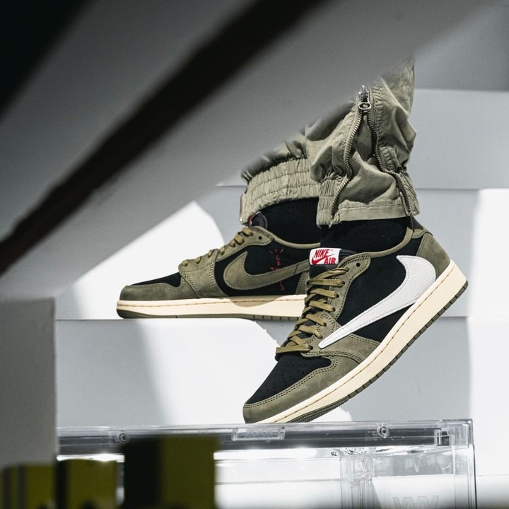 【大隻佬】Jordan 1 x TravisScott BlackOlive 黑橄欖 麂皮 倒勾 DM7866-002-細節圖9