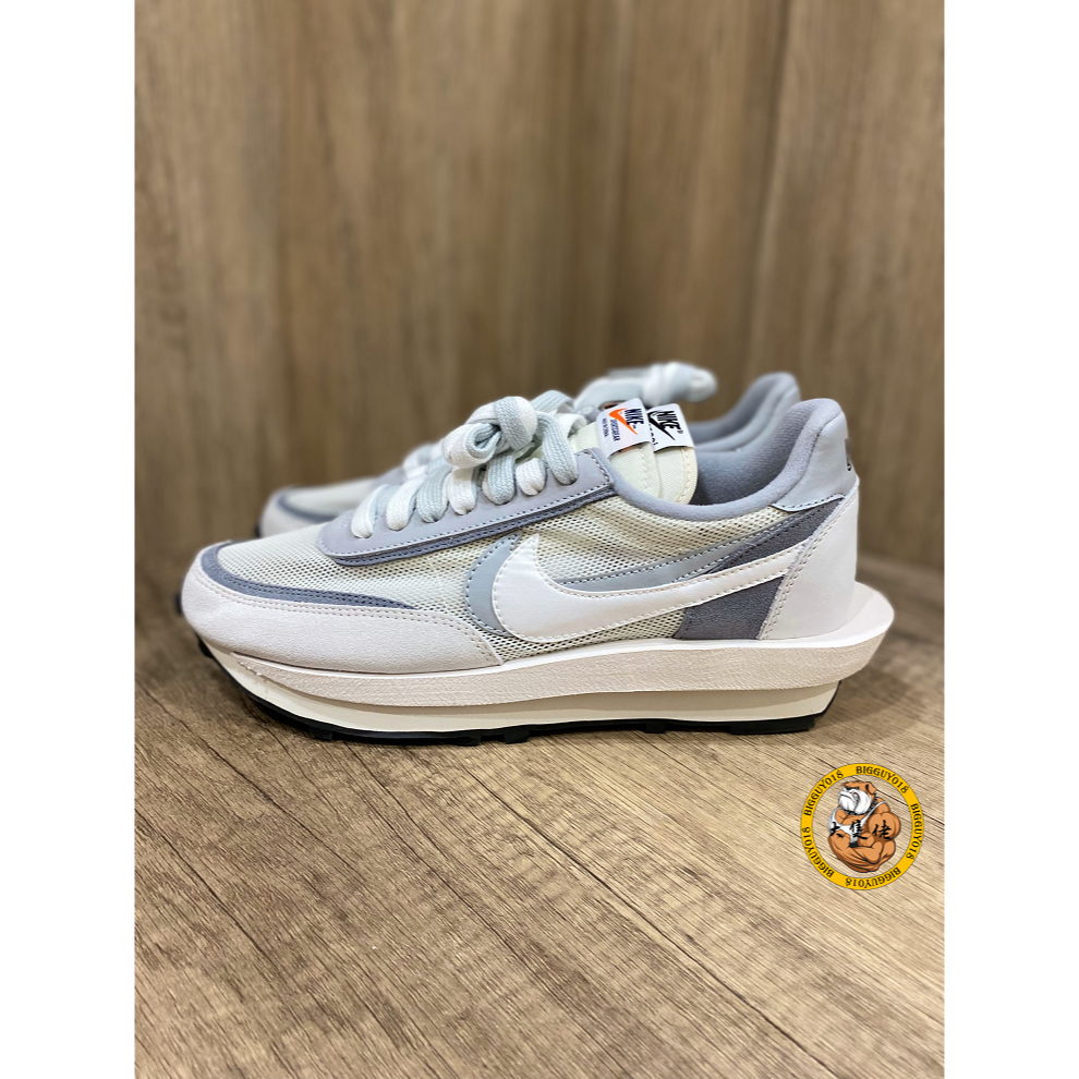 【大隻佬】Sacai x Nike LDWaffle 灰白 麂皮 聯名 雙勾 BV0073-100-細節圖3