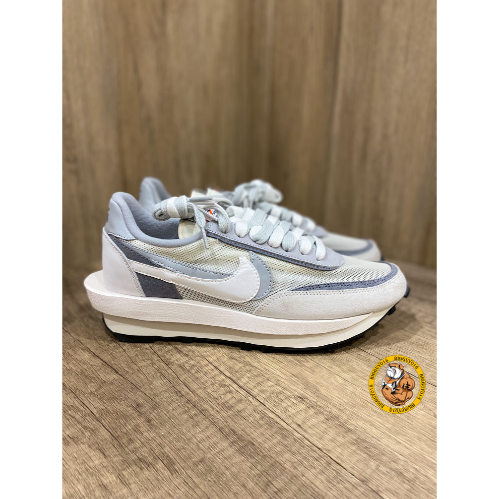 【大隻佬】Sacai x Nike LDWaffle 灰白 麂皮 聯名 雙勾 BV0073-100-細節圖4