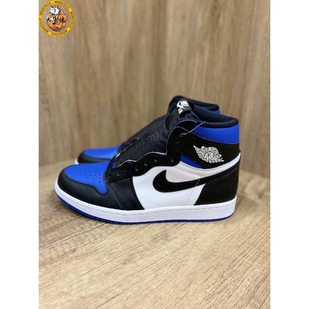 【大隻佬】Air Jordan 1 Retro High OG GameRoyal 黑藍 小閃電 555088-041-細節圖3