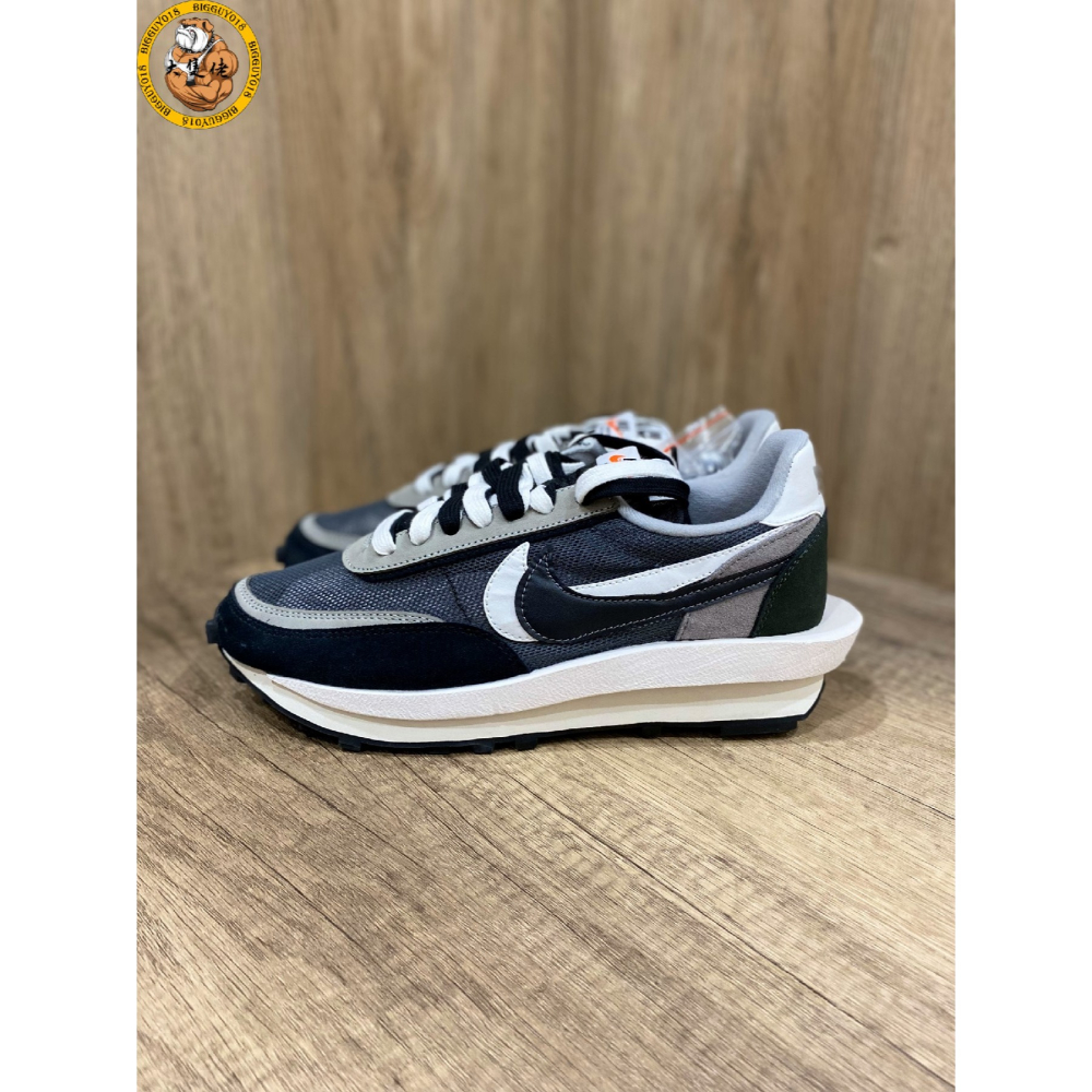 【大隻佬】Sacai x Nike LDWaffle 黑白 麂皮 雙勾 聯名 男女 BV0073-001-細節圖3