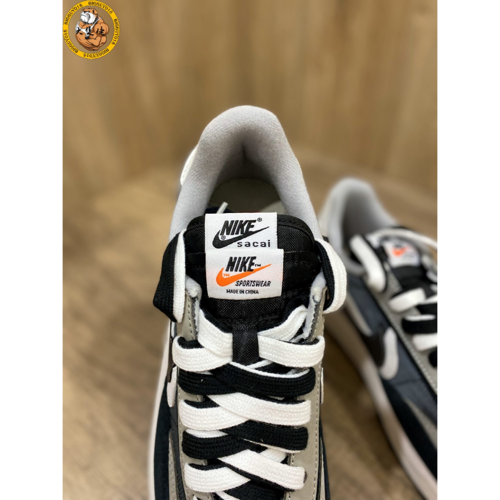 【大隻佬】Sacai x Nike LDWaffle 黑白 麂皮 雙勾 聯名 男女 BV0073-001-細節圖6