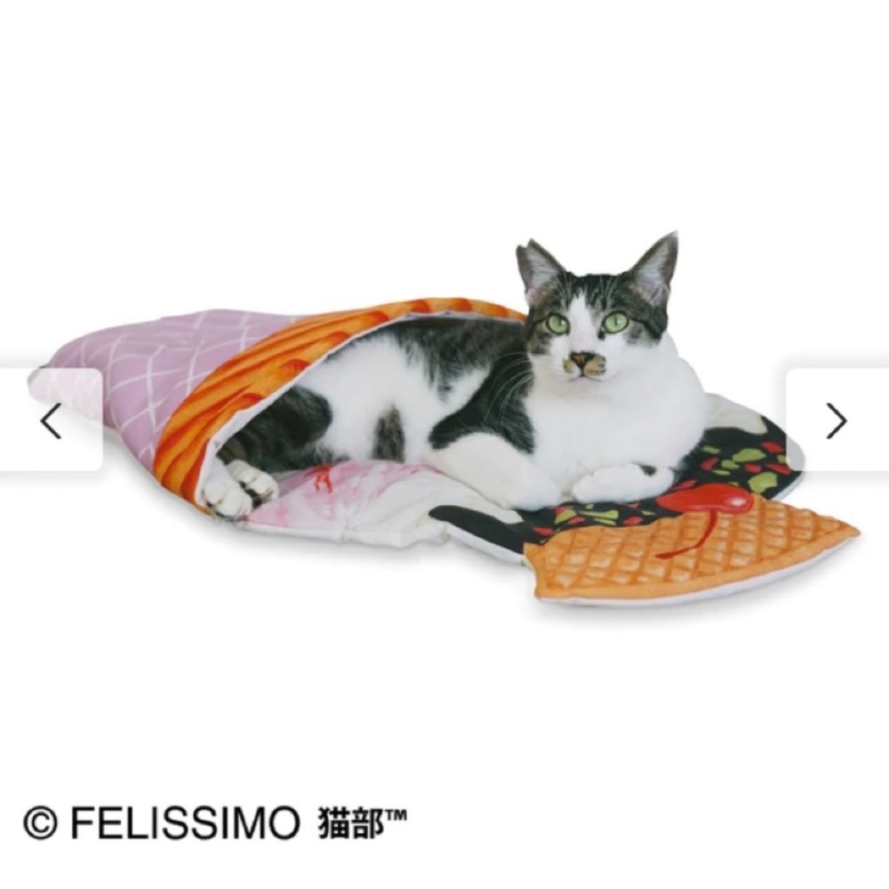 [現貨] 日本Felissimo貓部 寵物用甜點睡袋 日式貓窩/貓睡袋/狗睡袋/寵物睡袋/寵物窩/貓窩/狗窩/保暖窩-細節圖5