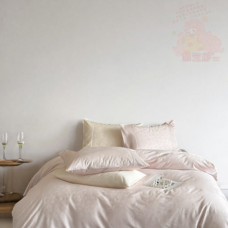 浪漫清新溫柔婉約高奢床單枕套被套床罩貢緞 4 件組-細節圖5