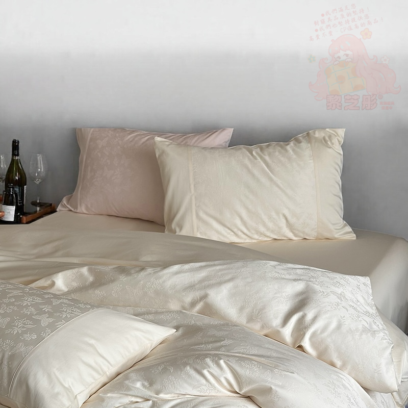 浪漫清新溫柔婉約高奢床單枕套被套床罩貢緞 4 件組-細節圖7
