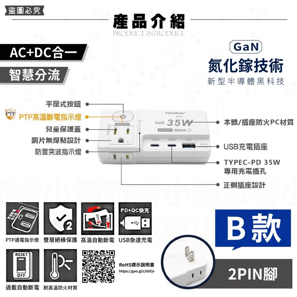 【7-ELEVEN 門市團購】35W快充USB分接器 高溫斷電 Type-C 充電器 快充 適用iPhone LD939-細節圖5