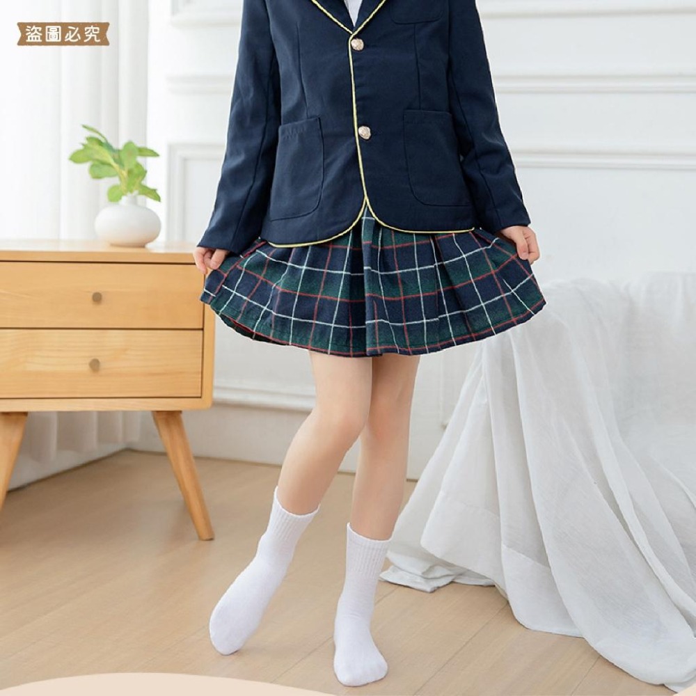 台灣製造【素色薄款中筒襪】襪 素色 黑色 童襪 白色 學生 單色 簡約 中筒襪 襪子 學生襪 台灣製造【LD933】-細節圖9