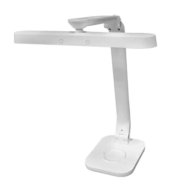 【LED護眼檯燈】桌燈 檯燈 台燈 360度 摺疊檯燈 防近視 觸控 調亮度 5種色光 黃白光 充插兩用【LD819】-細節圖2