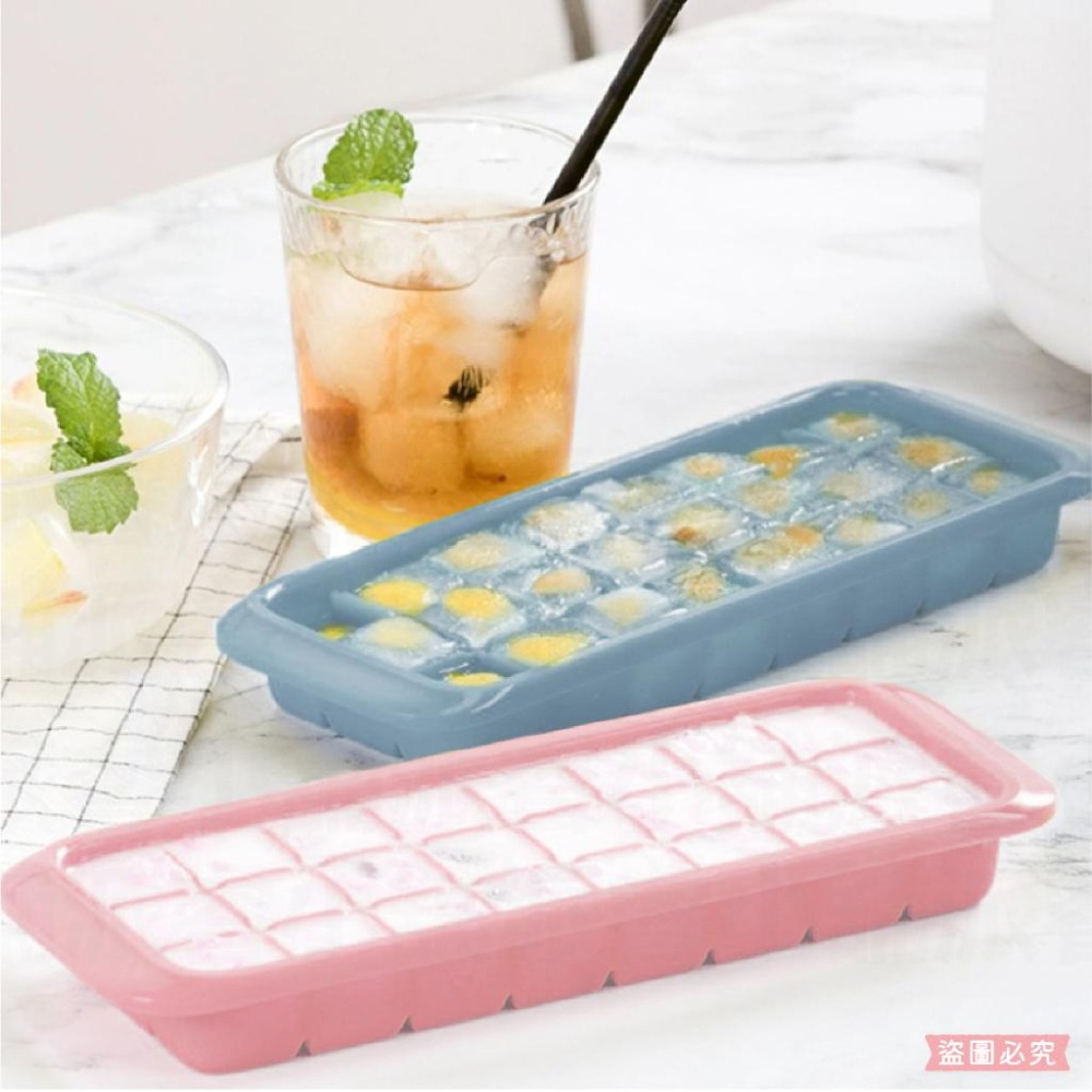 【矽膠附蓋製冰盒】矽膠冰塊盒 硅膠冰塊盒 製冰 冰塊盒 製冰盒 附蓋好衛生 自製冰塊 模具 按壓式製冰盒【LD879】-細節圖8