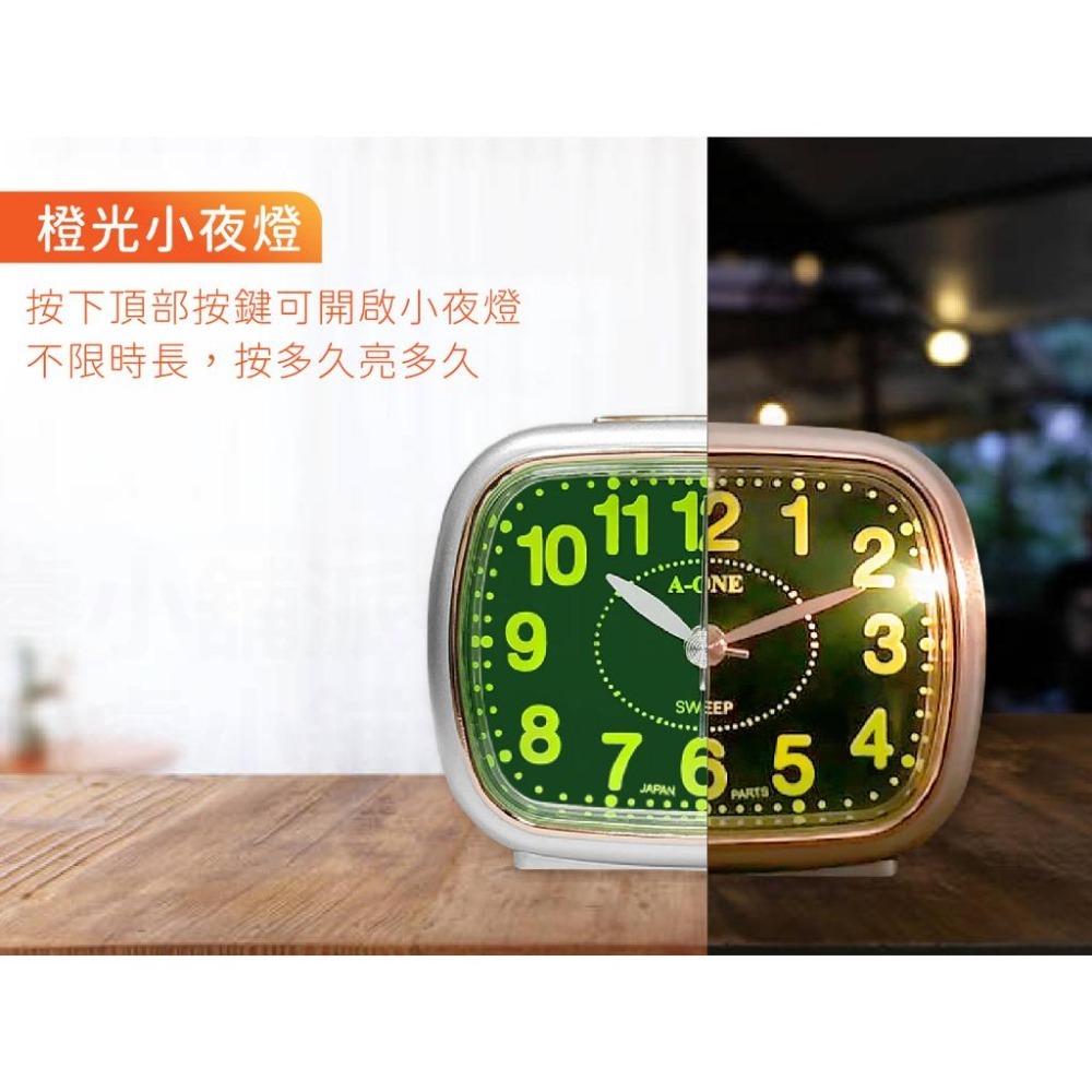 台灣製造【超靜音大數字小鬧鐘】靜音時鐘 靜音鬧鐘 時鐘 鬧鐘 螢光數字 夜燈功能 莫藍迪色 大數字鬧鐘【LD867】-細節圖4