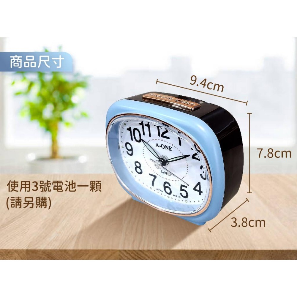 台灣製造【超靜音大數字小鬧鐘】靜音時鐘 靜音鬧鐘 時鐘 鬧鐘 螢光數字 夜燈功能 莫藍迪色 大數字鬧鐘【LD867】-細節圖7